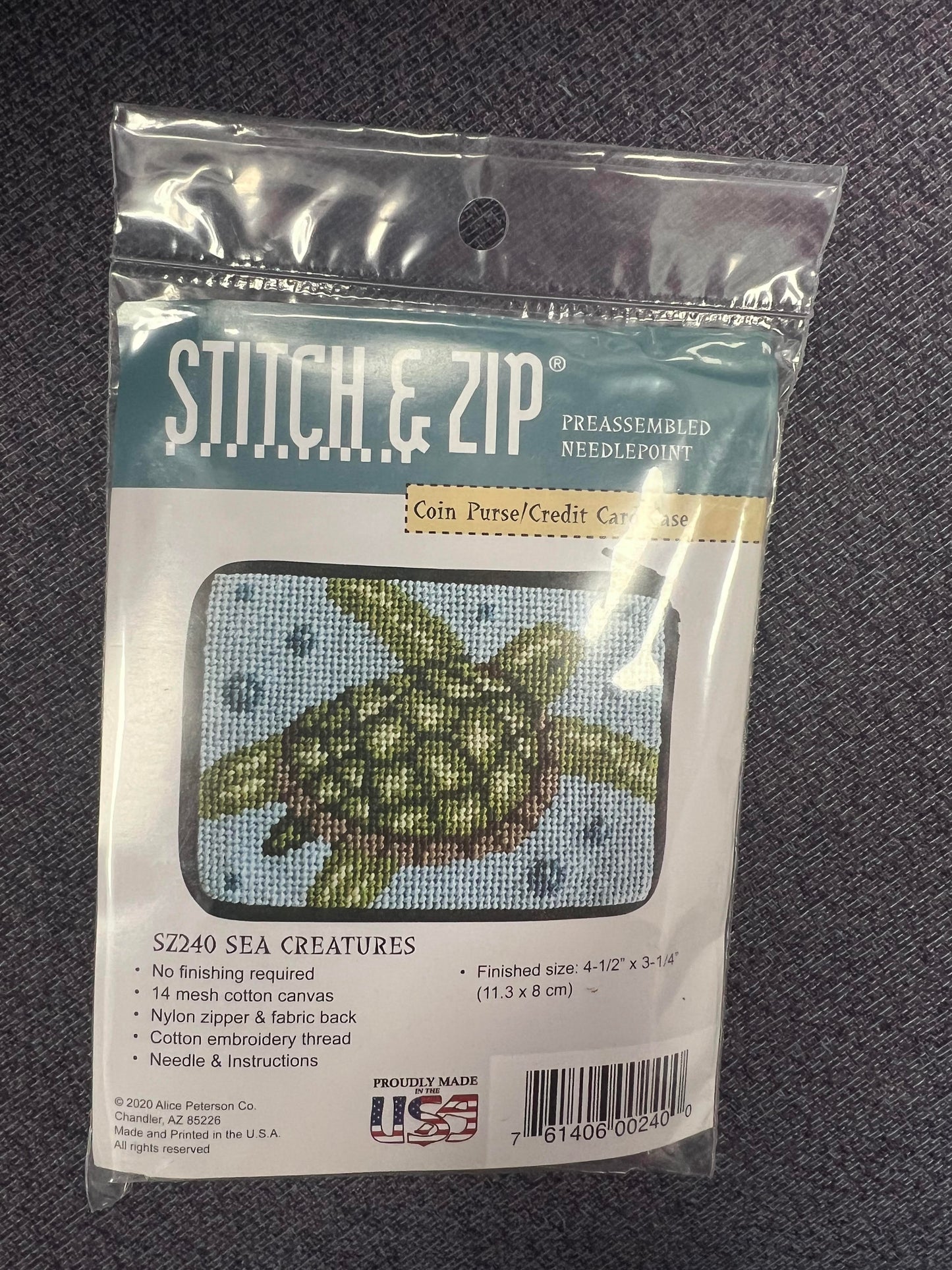 Stitch & Zip Sea Creatures Coin Purse