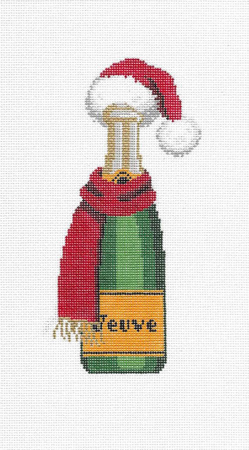 Veuve Bottle Santa Hat & Scarf C'ate La Vie