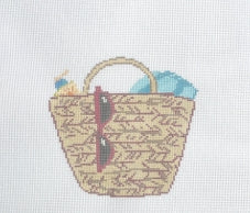 Straw Beach Bag Arden Gray