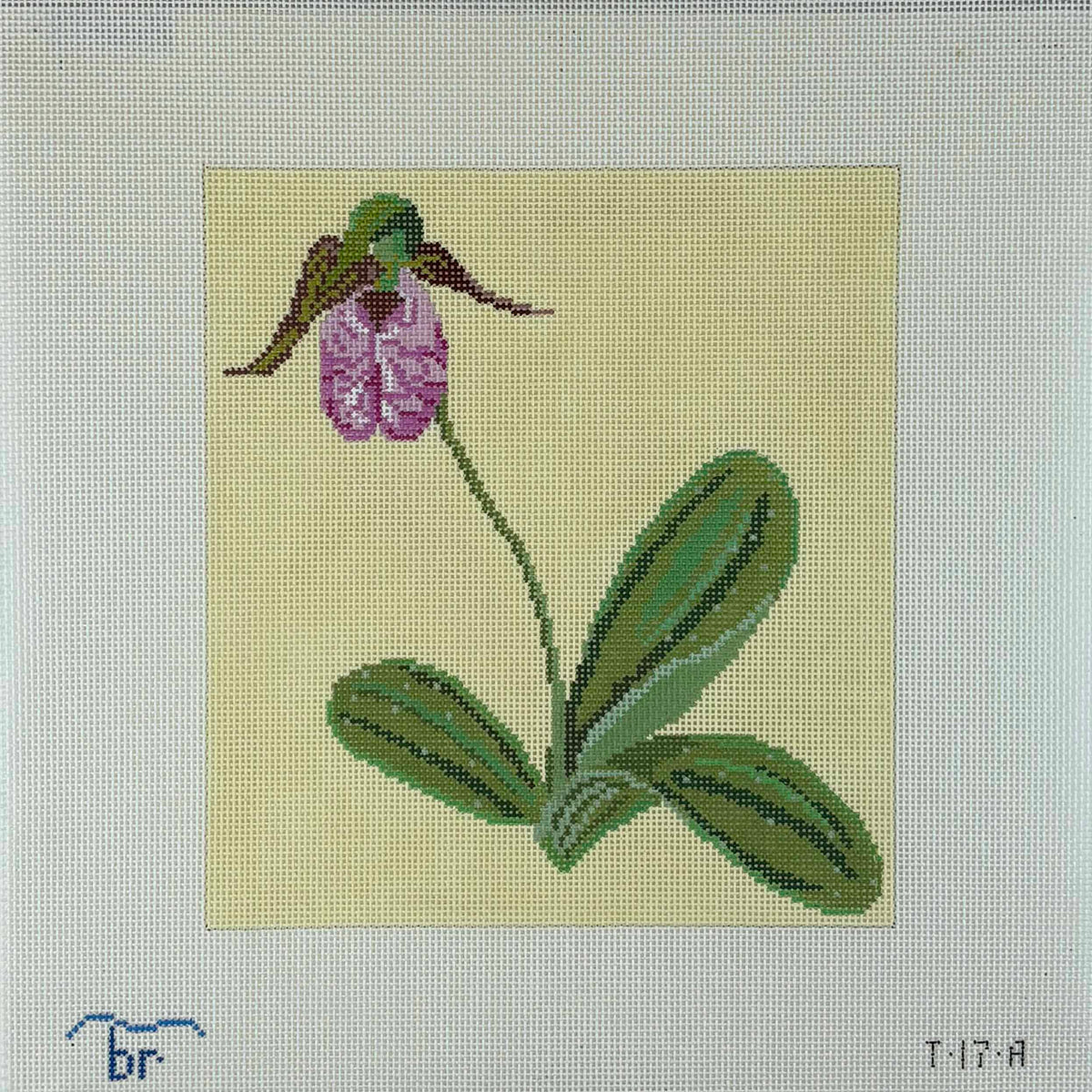 Pink Lady's Slipper (on 13 mesh)