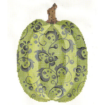 Tall Green Floral Pumpkin Kelly Clark