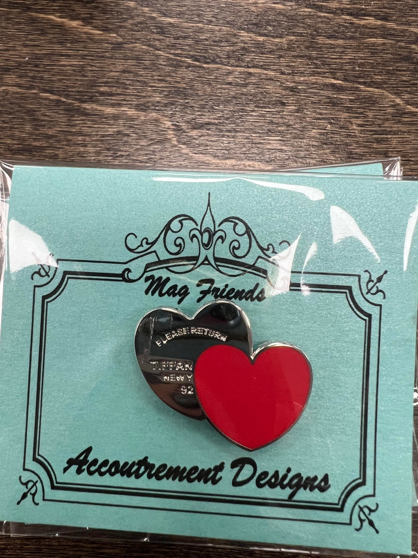 Tiffany Heart Red Needle Minder