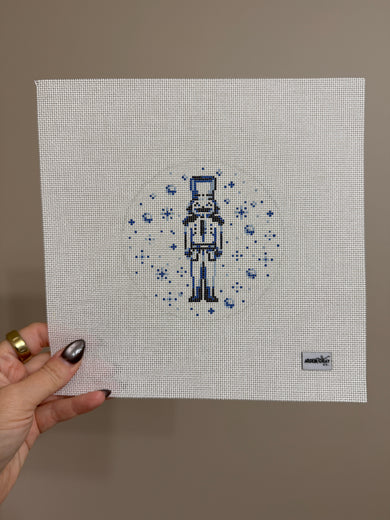 Toile Blue and White Nutcracker Arden Gray