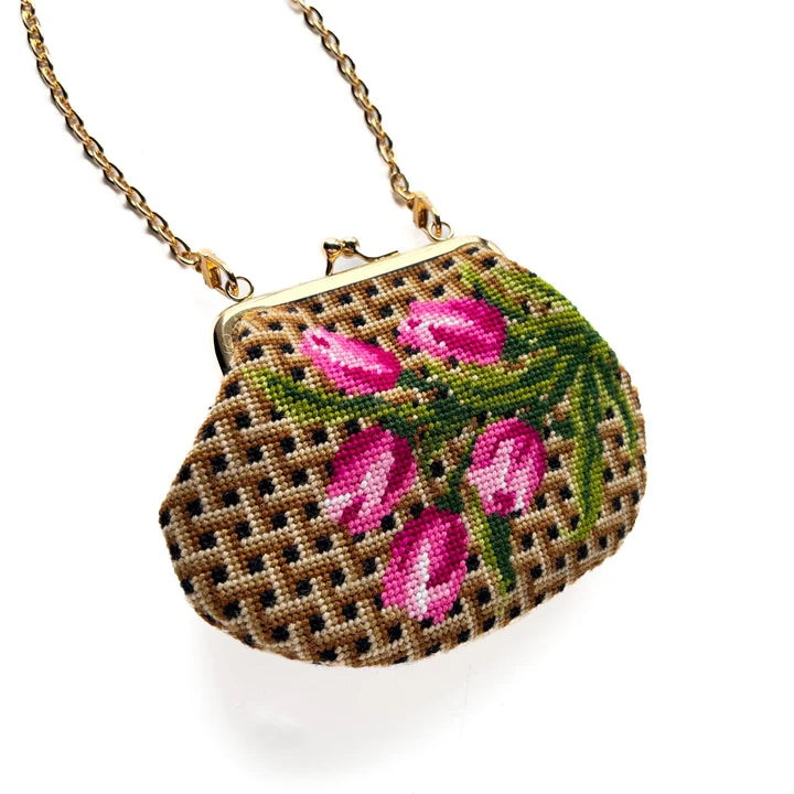 Tulip with Basketweave Kiss Lock Bag Jeni Sandberg