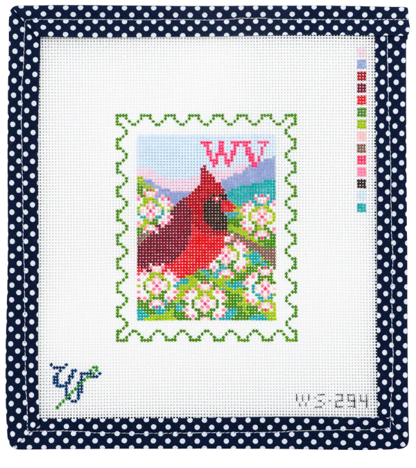 West Virginia Stamp Wipstitch