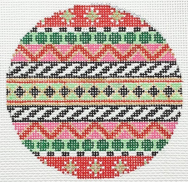 Black Diamonds on Green Stripe