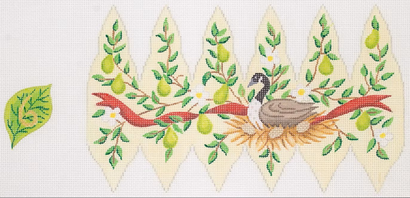 Day 6 Six Geese-a-Laying Christmas Pear Ornament