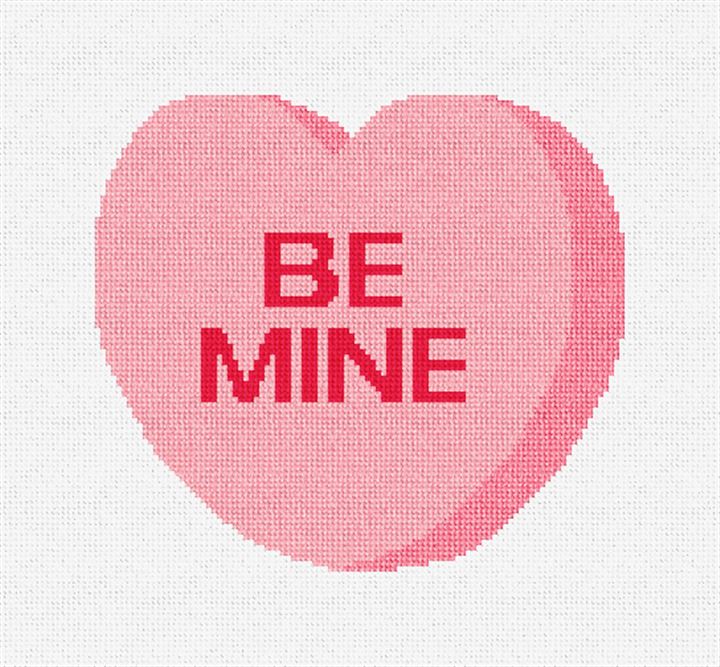 Be Mine Valentines Ornament Needlepaint