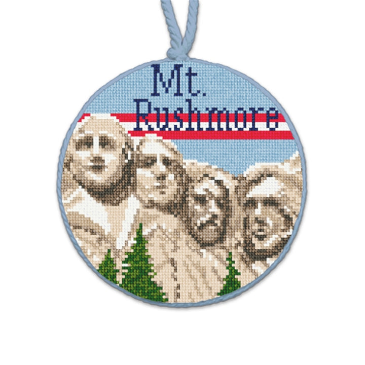 Mt Rushmore Round Needlepaint 4408