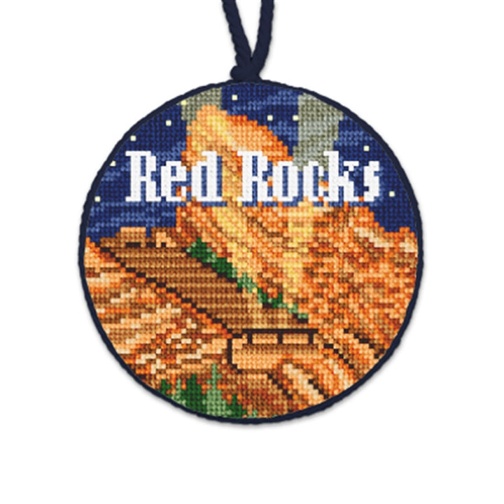 Red Rocks Round Needlepaint 4394