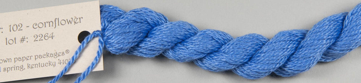 102 Cornflower Silk and Ivory