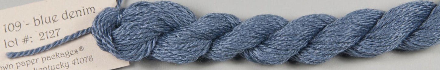 109 Blue Denim Silk and Ivory