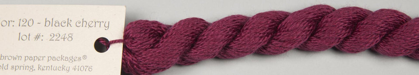 120 Black Cherry Silk and Ivory