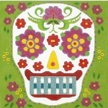 Blue Tooth Sugar Skull Melissa Shirley