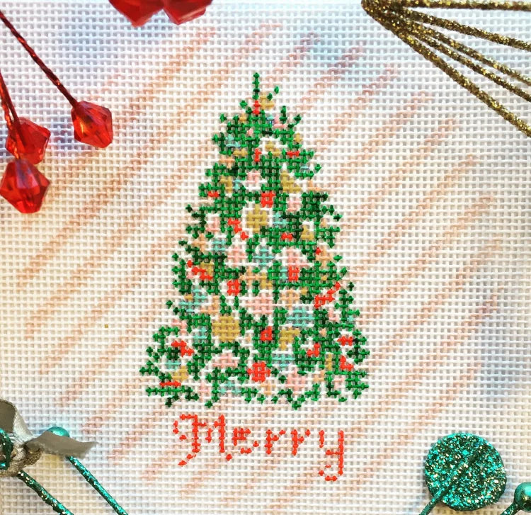 Merry Plum Christmas Ornament The Plum Stitchery