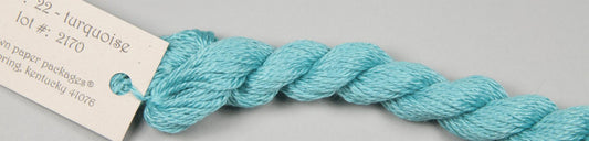 22 Turquoise Silk and Ivory