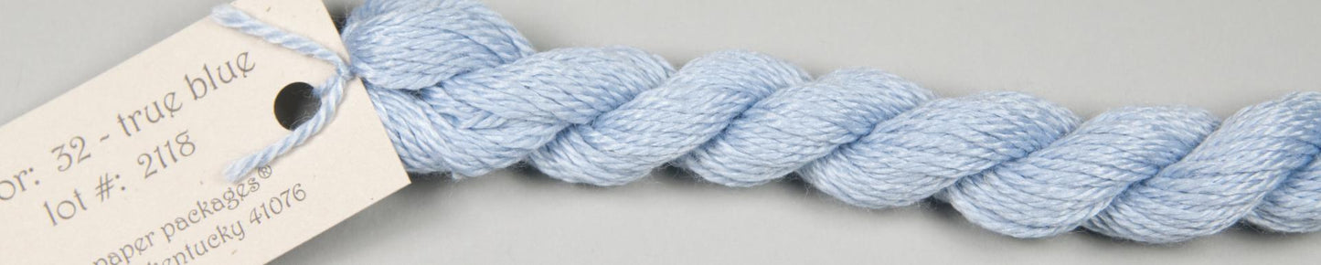 32 True Blue Silk and Ivory