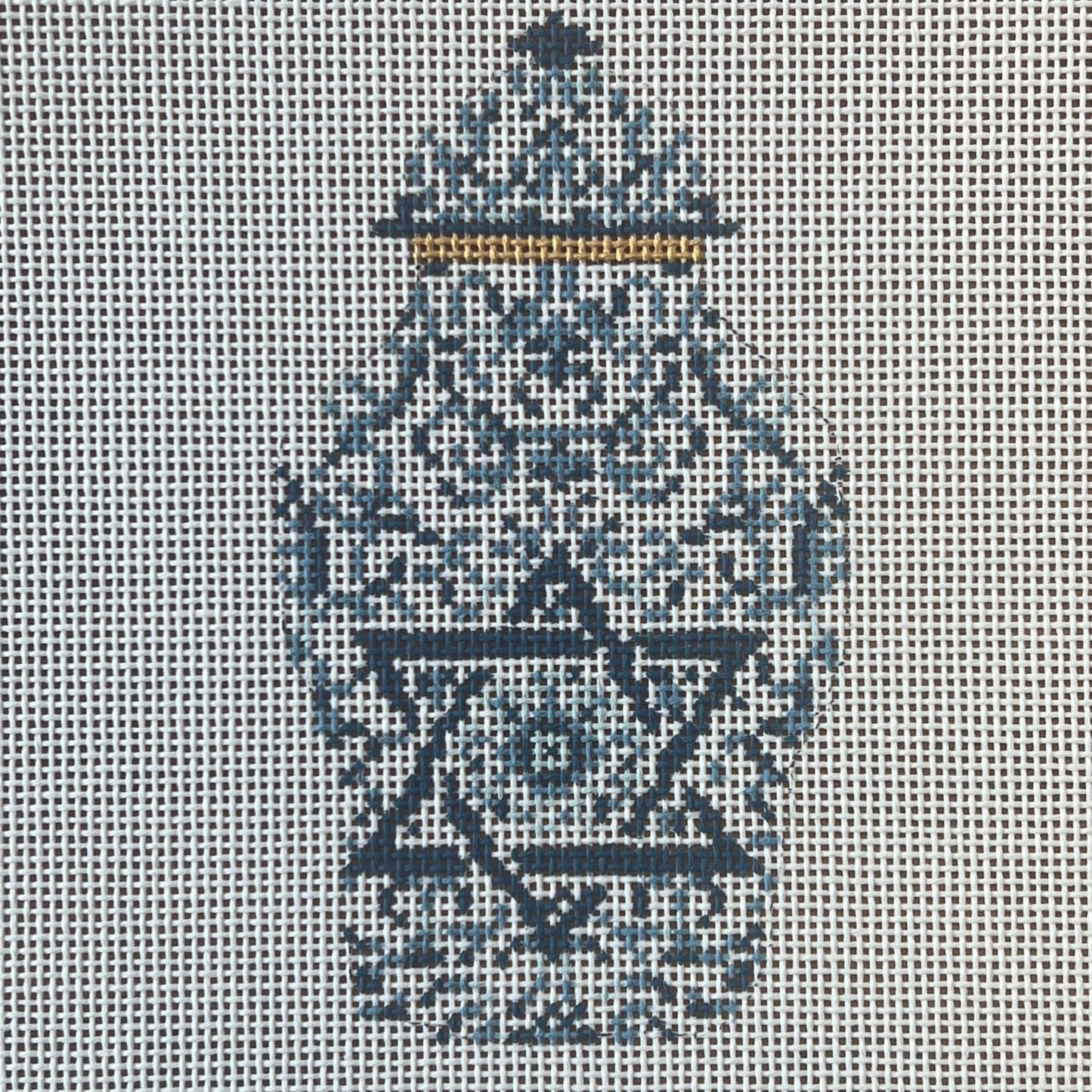KW077 Transferware Judaica Ginger Jar