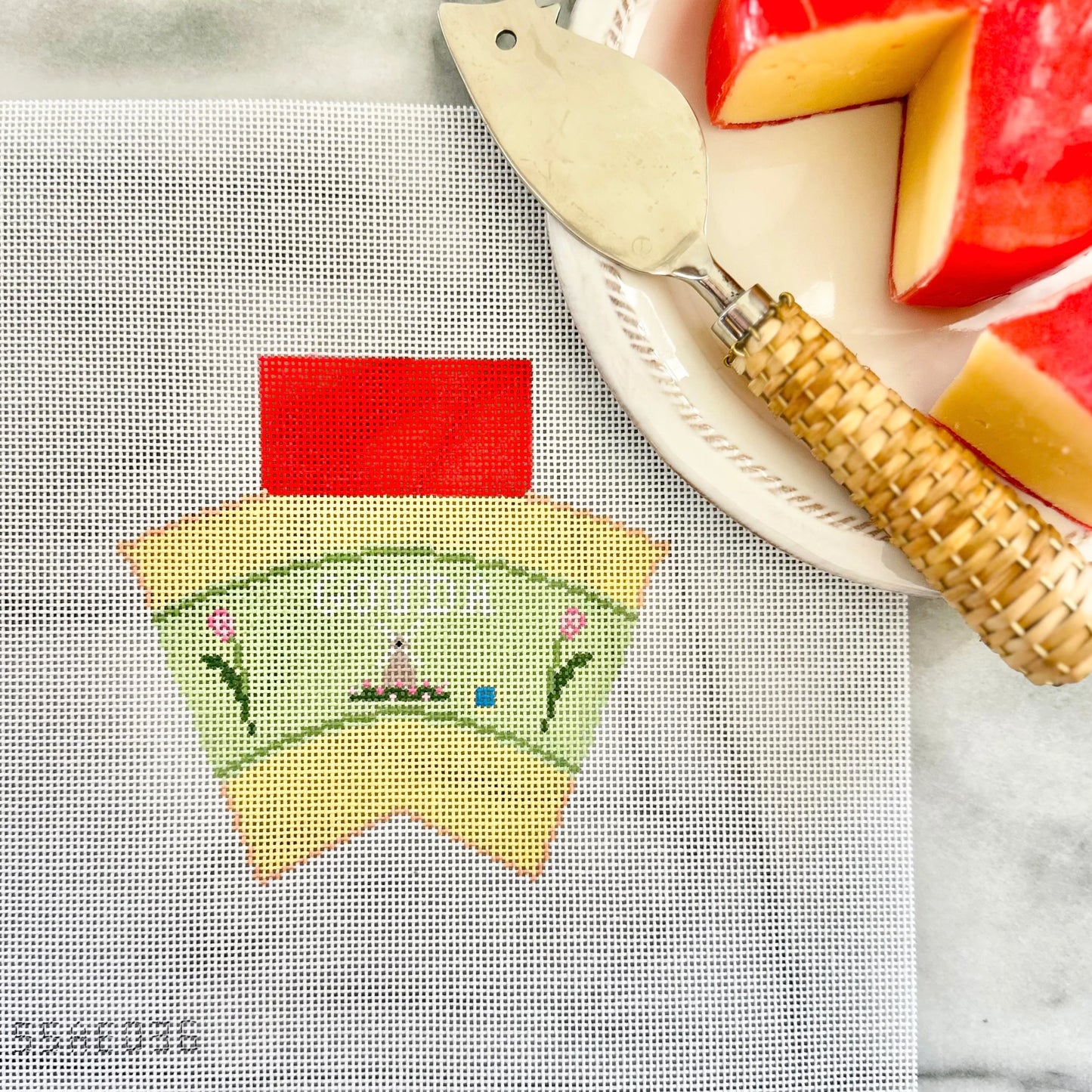 3D Wedge of Gouda Cheese