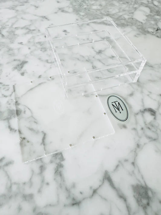 5.25" Square Acrylic Coaster Minted Monogram
