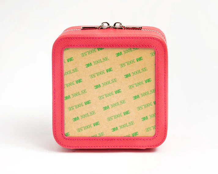 5" Leather Jewelry Box Coral