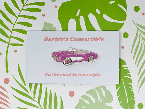 Needle Minder Barbie Pink Convertible Car