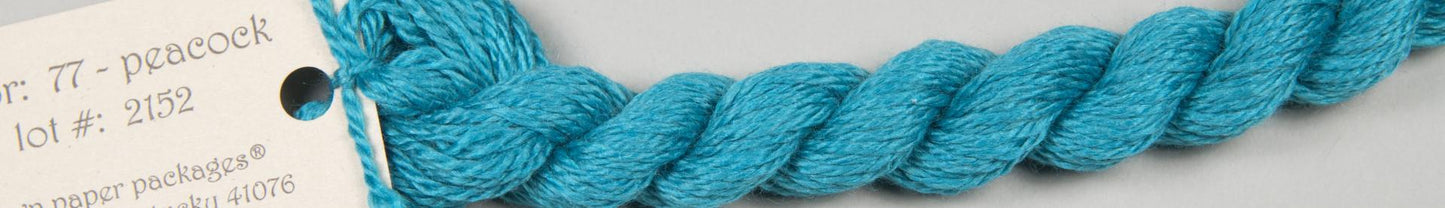 77 Peacock Silk and Ivory