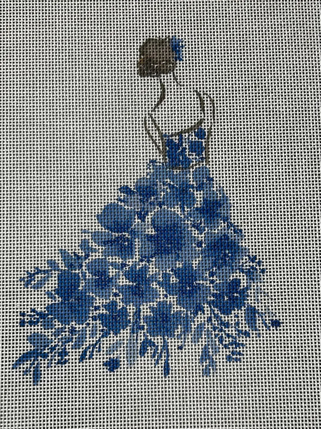 Lady with Blue Flowers Ellen Crimi-Trent