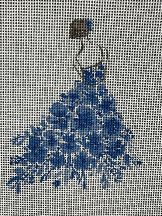 Lady with Blue Flowers Ellen Crimi-Trent