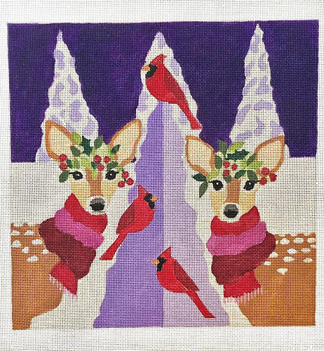 Fawns and Cardinals 10x10