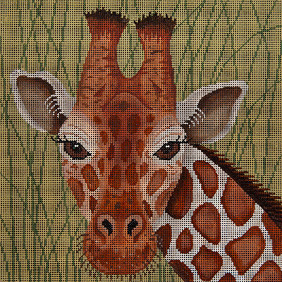 JP Needlepoint Giraffe in Grasses