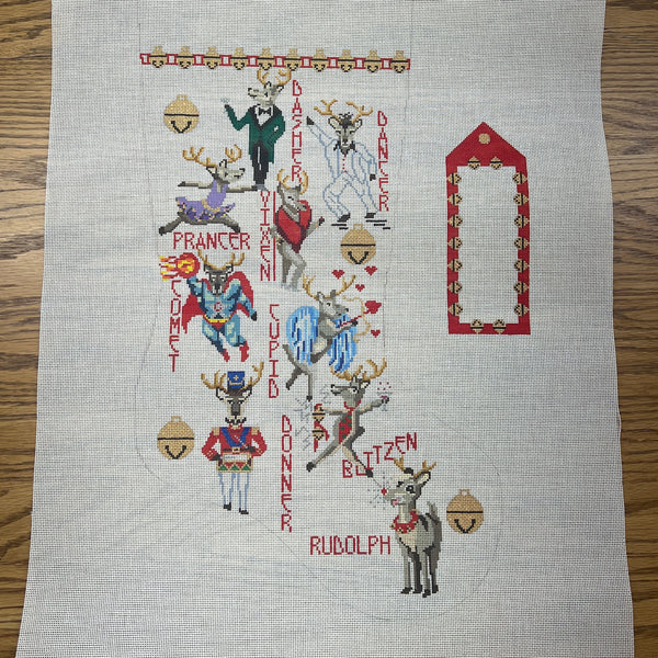 Reindeer Stocking and Tag Amelia Bond