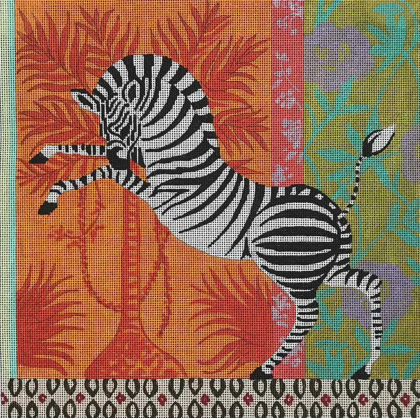 Zebra Colorful Background Colors of Praise