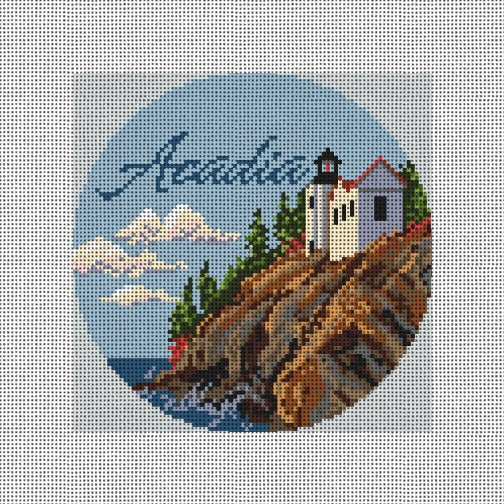 Acadia Round Needlepaint 74144