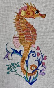 Danji Designs Seahorse with Flowers