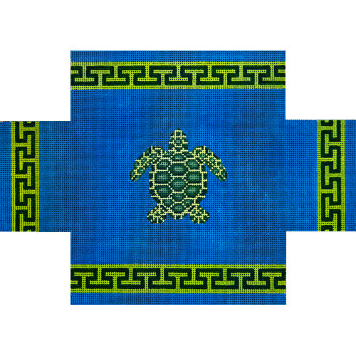 JP Needlepoint Snappy Turtle on Blue