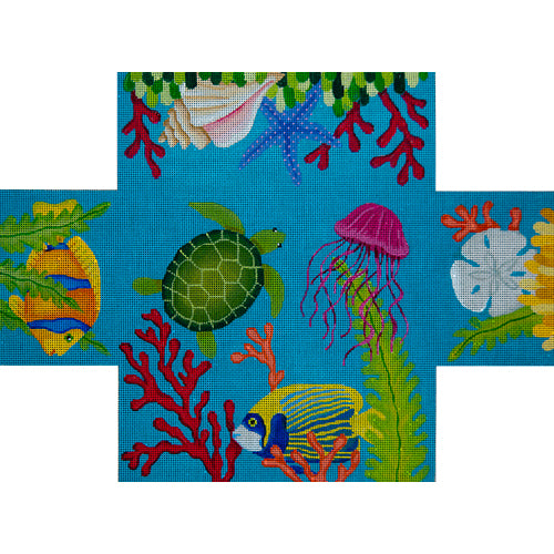 JP Needlepoint Swimming with the Fish