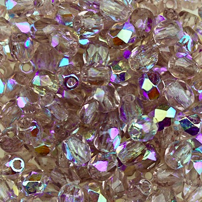 Amethyst Fire Polished BOHO Beads Sundance