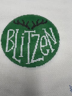 Blitzen Green Ornament Kay Irby