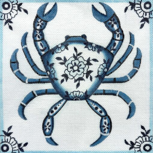 Blue Delft Crab Alice Peterson