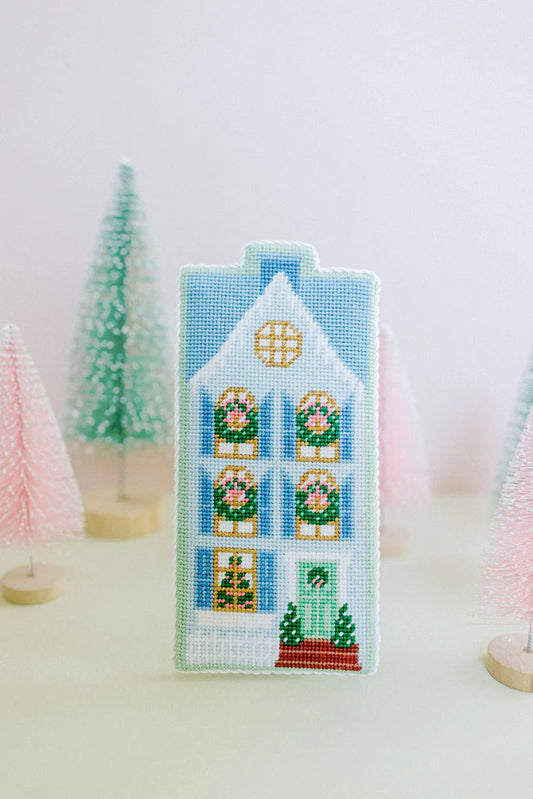 Christmas Village Blue Row House Le Point Studio