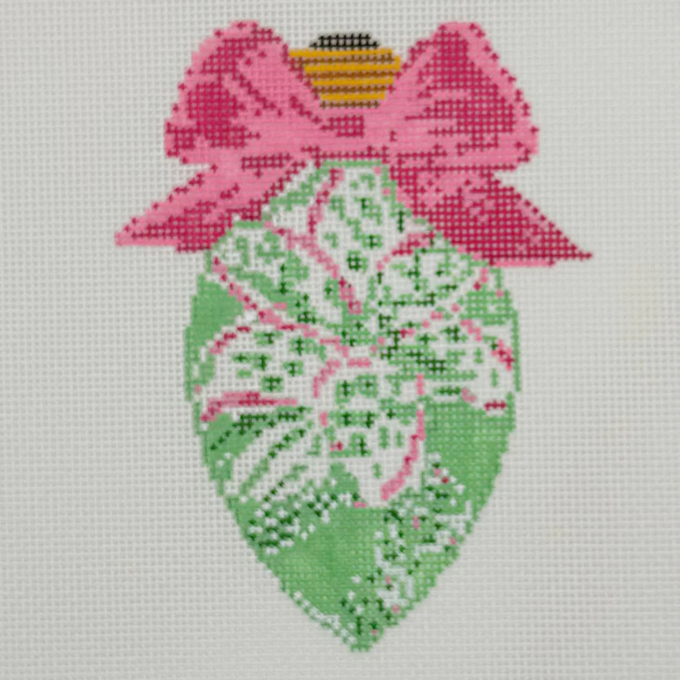 Bow Bulb Lily #11 Needlepoint by Laura