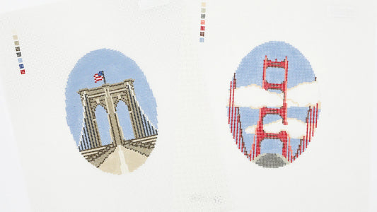Brooklyn Bridge Dogwood Needlepoint