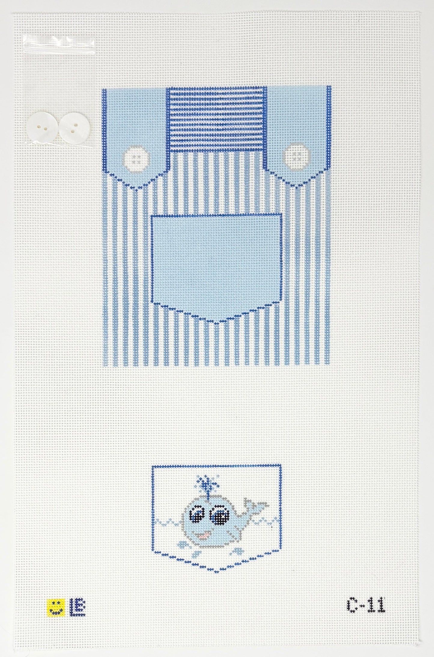 Overalls - Blue, Whale