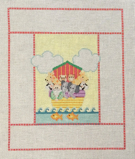 Noah's Ark Birth Sampler