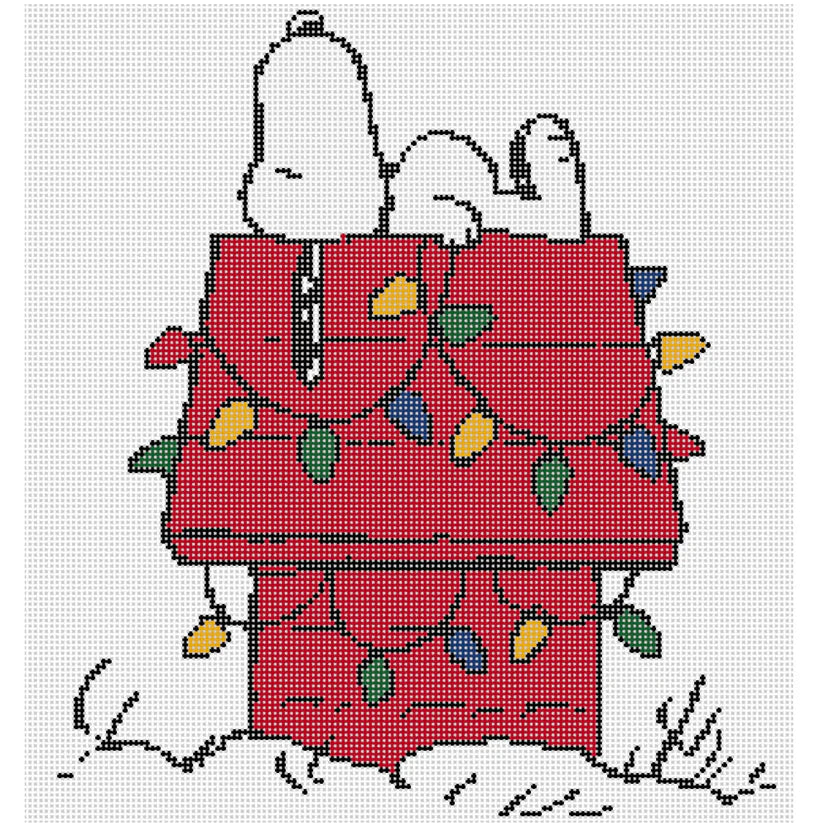 Snoopy on Lit Doghouse