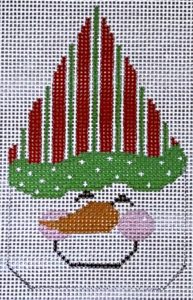 Snowman Face with Striped Hat Danji Designs