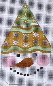 Snowman Face Peach & Green Hat Danji Designs