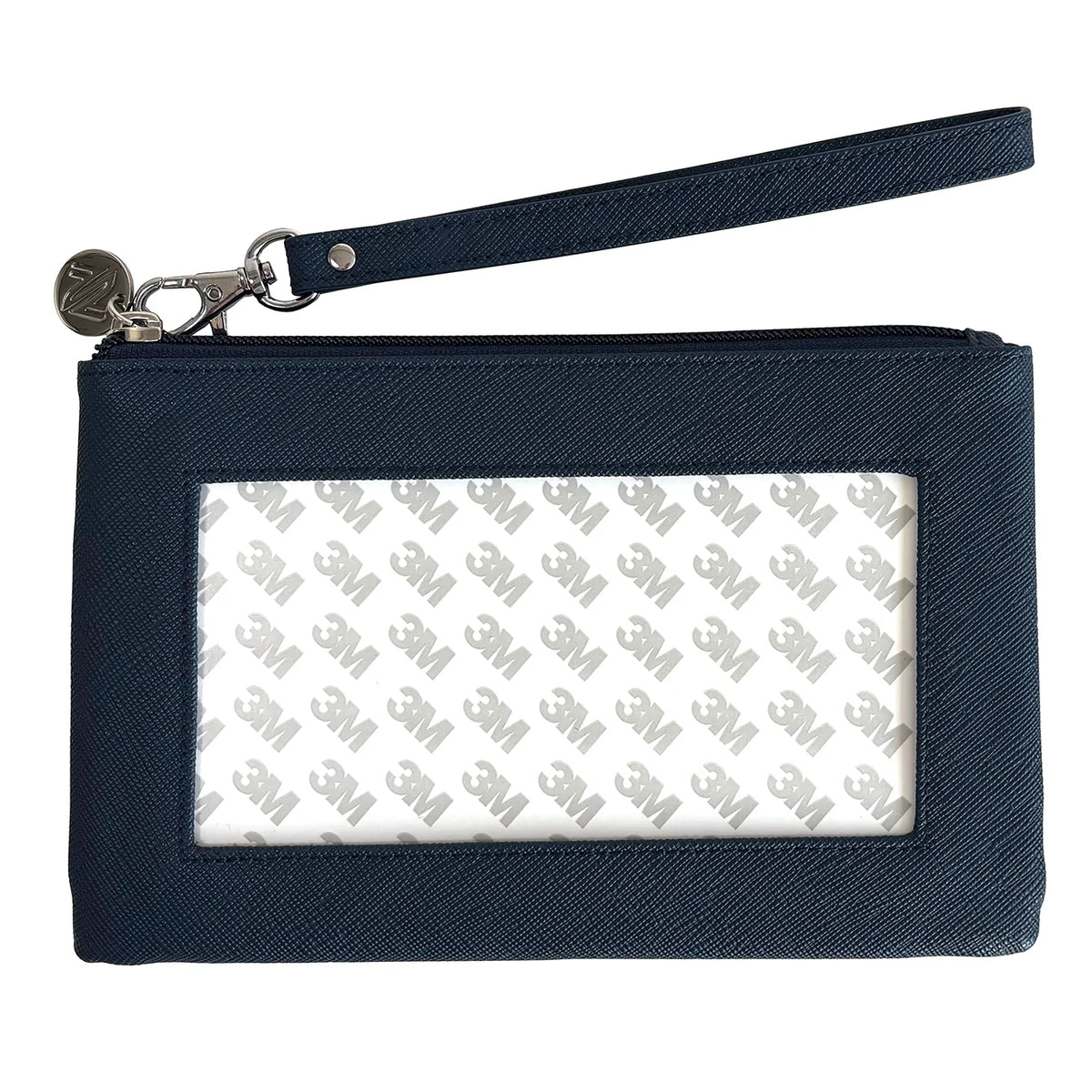 Navy Leather Accessory Bag Bradley Needlepoint