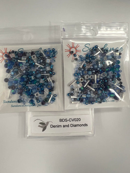 Sundance Assorted Bead Pack Demin and Diamonds